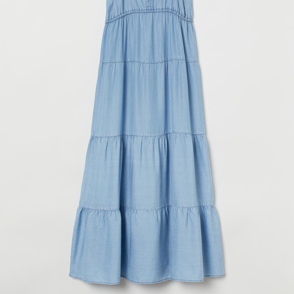 ISO H&M black tiered vneck Strappy maxi dress
